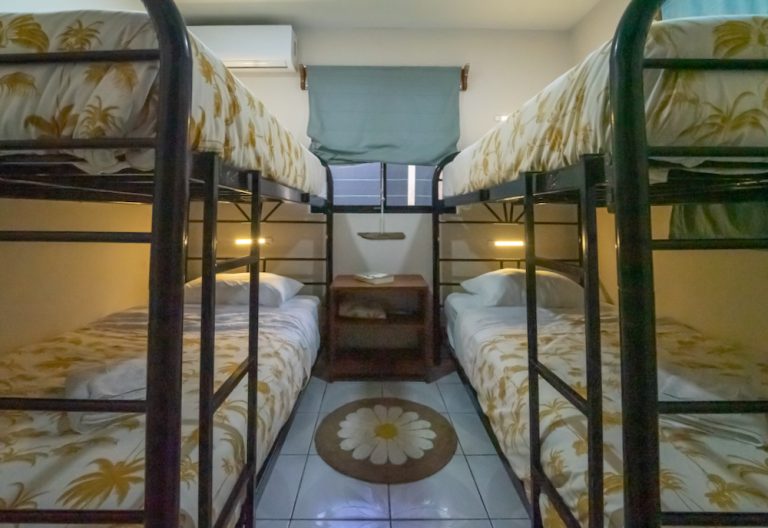 4-bed dormitory and cafecito mini hostel and surf school. linens provided and ac air conditioning