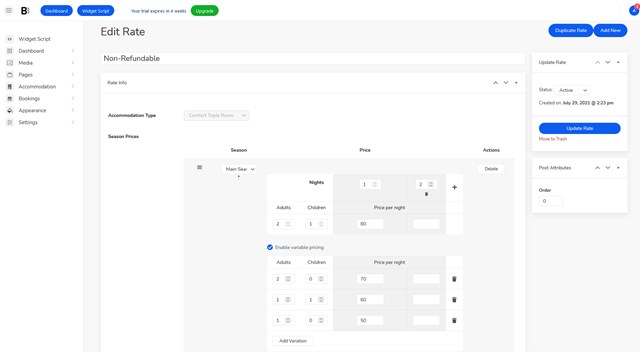 rates bnforms