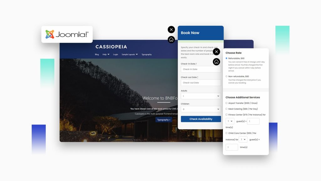 Joomla Booking Calendar for Hotels Embed a Single Code BNBForms