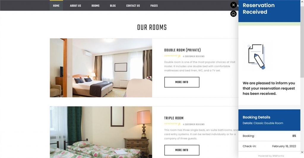 How to Add a Hotel Booking Form to HTML Website - BNBForms