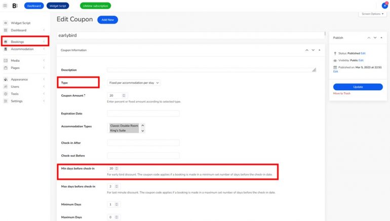 How to Create an Early Bird Promotion for Hotel - BNBForms