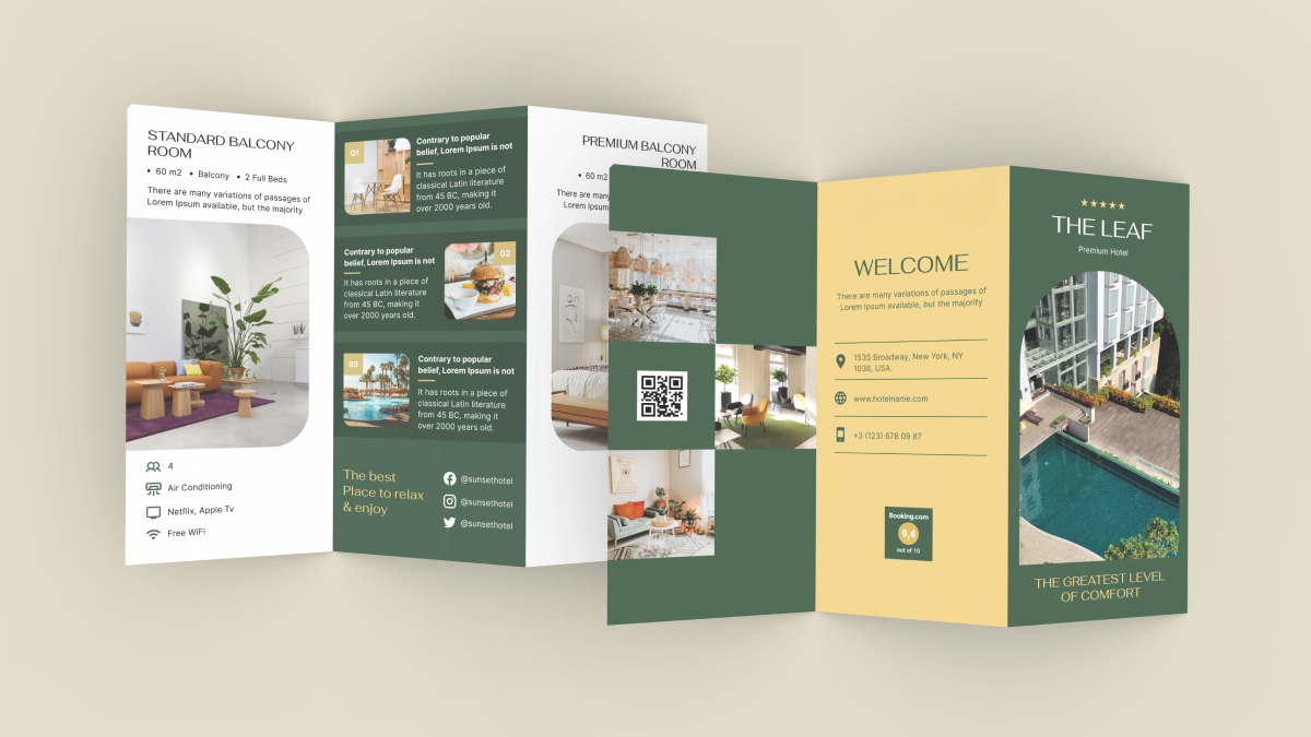 A mountain booklet hotel download template.