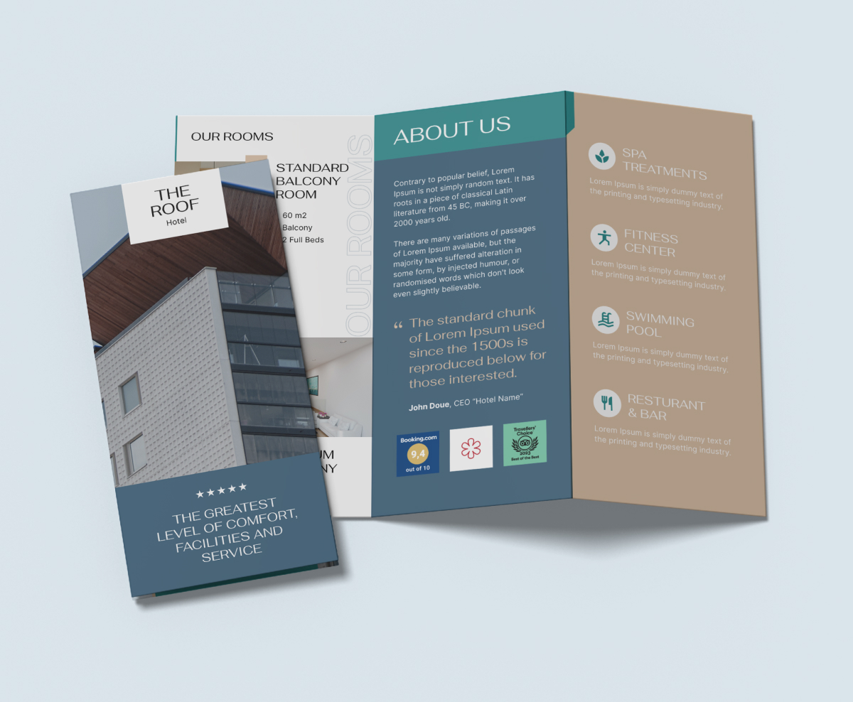 The urban hotel brochure free template.