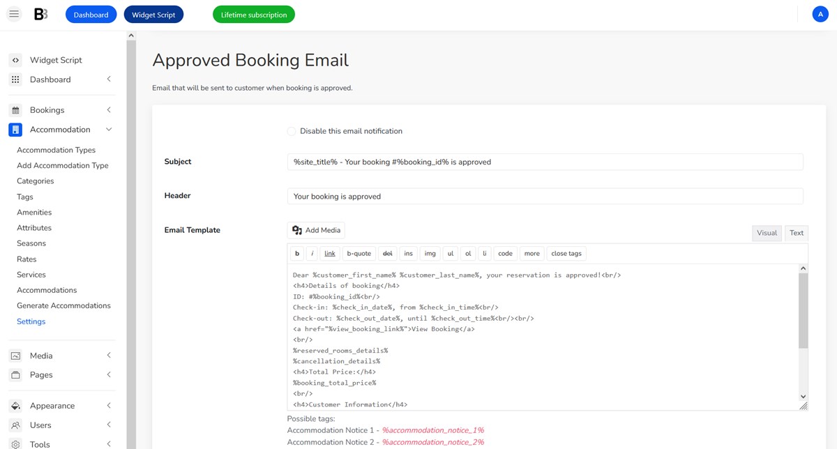 Hotel Booking Confirmation Email Templates BNBForms