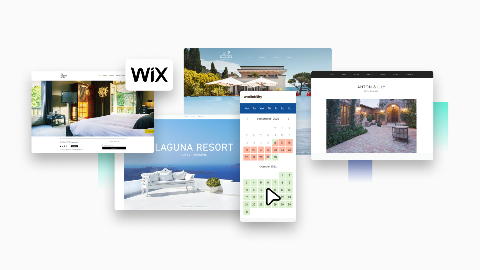 A selection of the best Wix hotel templates.