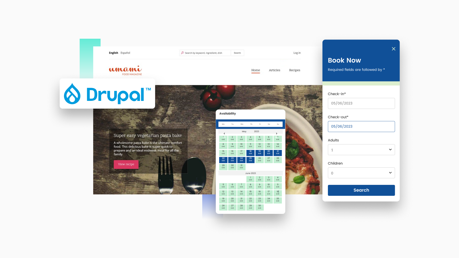 Drupal booking system and BNBForms booking widget.
