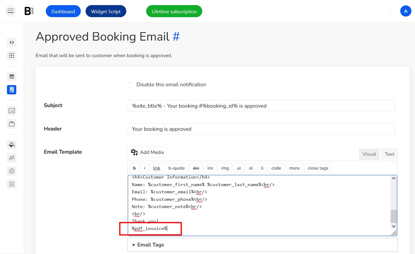 Hotel invoice generator in PDF.