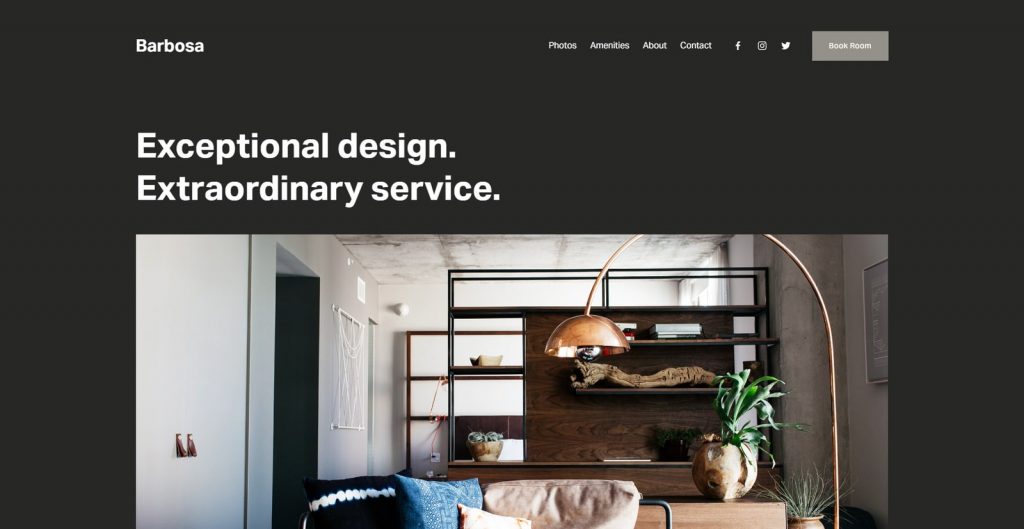 Image of Barbosa, a multipage website design solution for modern Airbnb hosts.