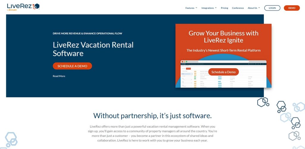 Portrait of LiveRez, a vacation rental booking software with CRM & lead management.