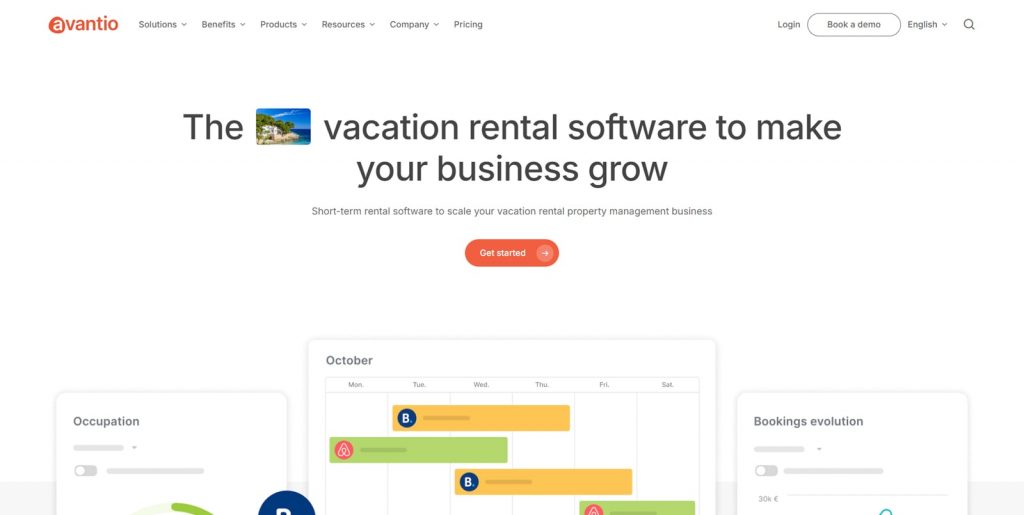 Picture of Avantio, a vacation rental booking software with secure payment automation.