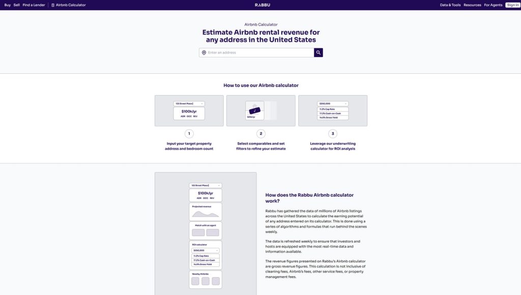 Picture of Rabbu Airbnb Calculator, one of the best Airbnb calculator solutions with a user-first design.