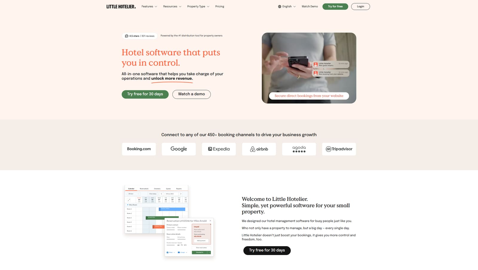 Photograph of Little Hotelier, the best B&B website builder with support for promos & discounts.