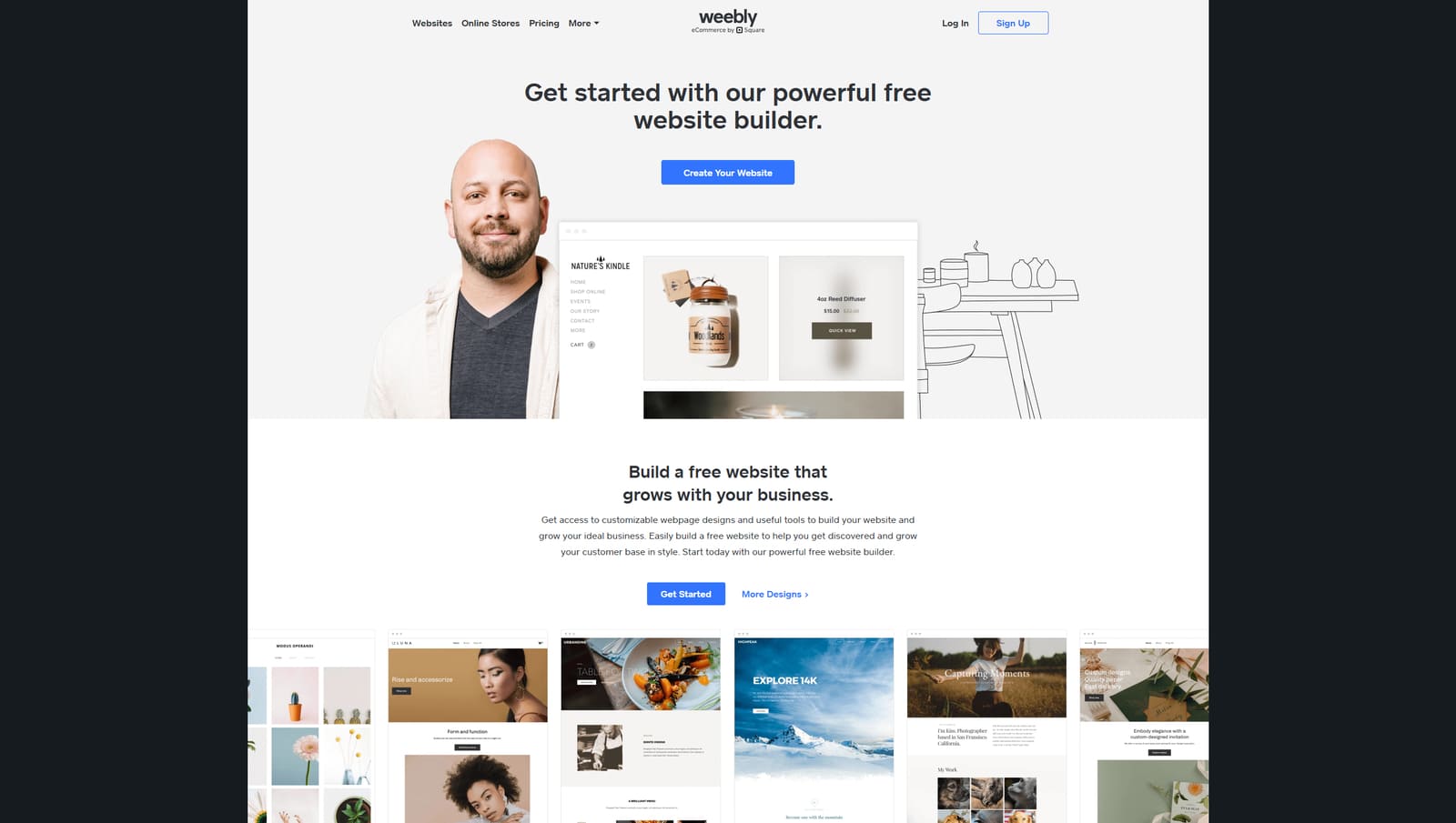 Illustration of Weebly, the best B&B website builder with custom domain names.