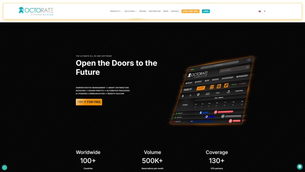 Portrait of Octorate, the best B&B website builder with 9 UI languages supported.