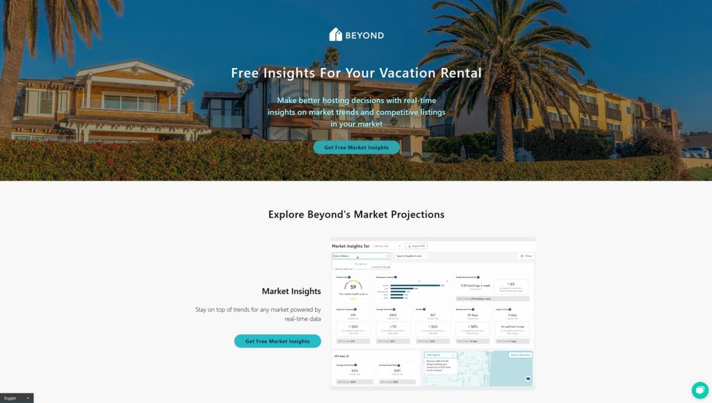 Figure of Beyond Airbnb Calculator, a calculator for your BNB hotel with an analysis of average revenue.