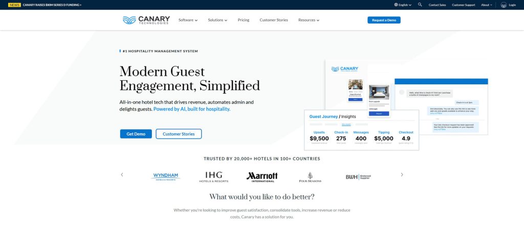 Image of Canary, a proactive customer service chatbot, with 24/7 support.
