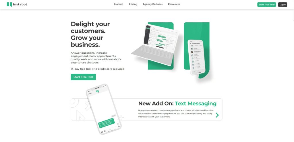 Portrait of Instabot, one of the best hotel chatbot options, with personalized conversation flows.