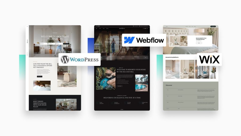Modern Hotel Booking Website Templates for Sites.