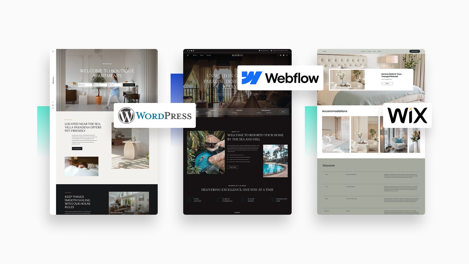 Modern Hotel Booking Website Templates for Sites.