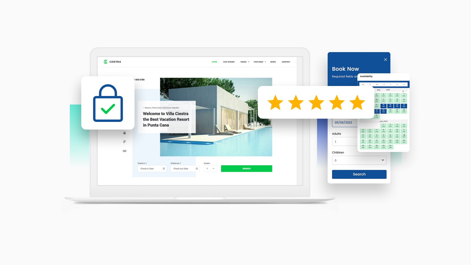 An image of trust signals of a hotel.