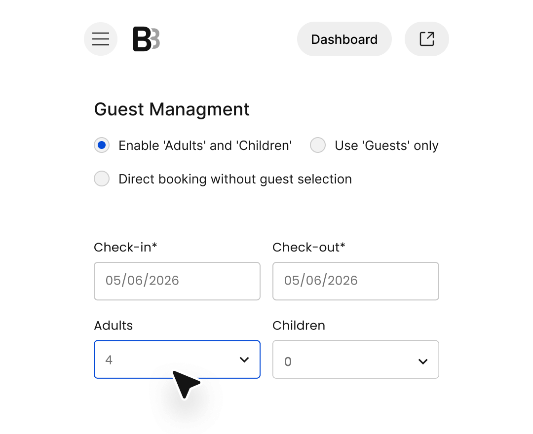 Property search form customization in BNBForms.