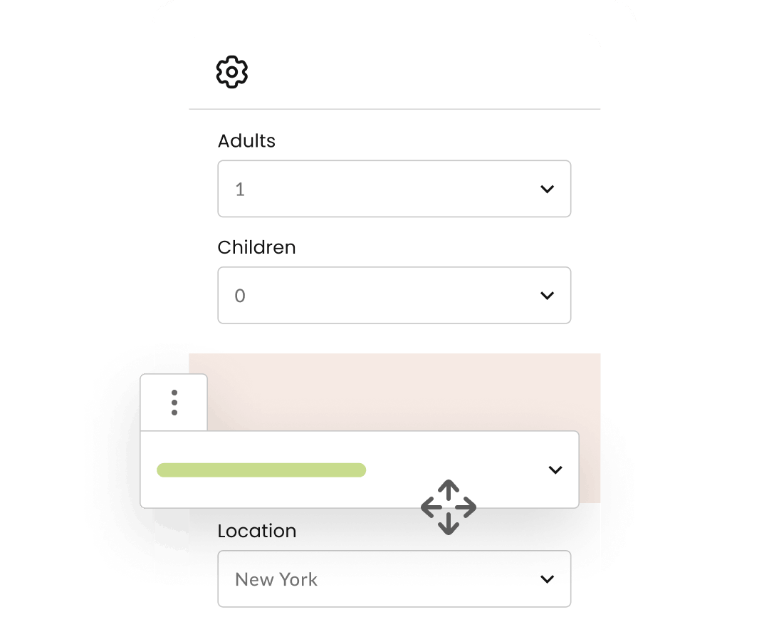 Adding extra search filters in the short term rental booking widget.