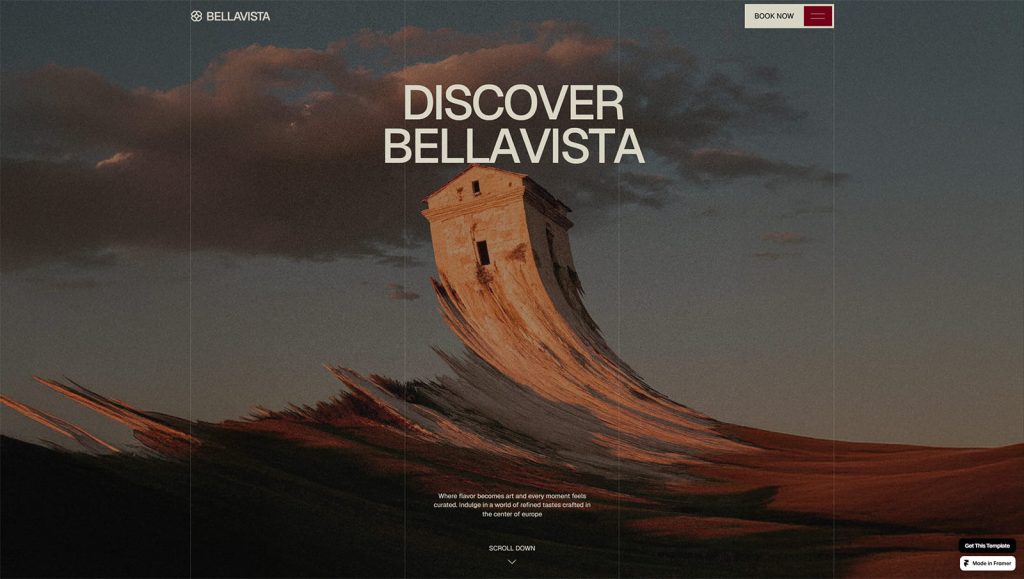 Illustration of Bellavista Framer website template.