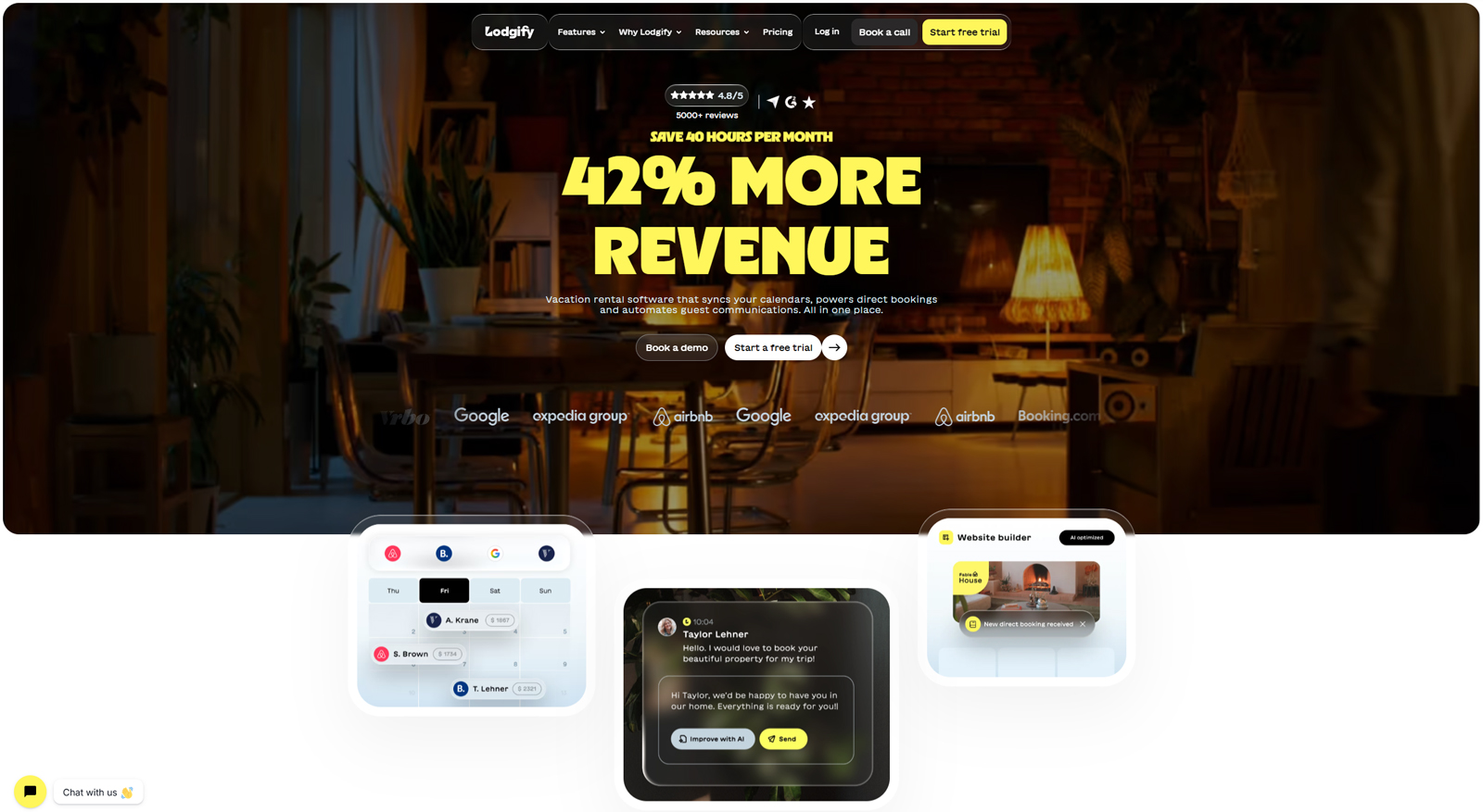 Photograph of Lodgify, a flexible and versatile booking management software with a mobile app for guests.