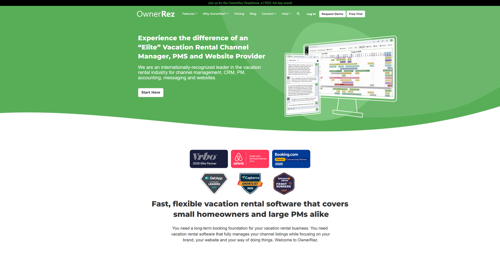 Visual of OwnerRez, the best vacation rental software for 1 property with task automation.
