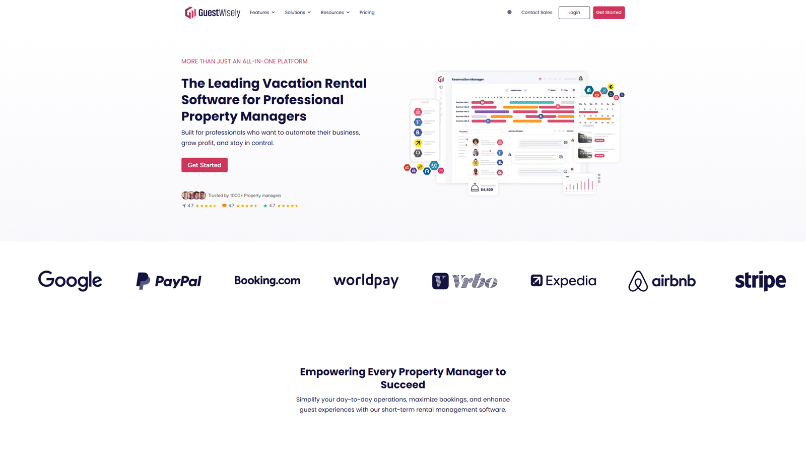 Image of GuestWisely, the best vacation rental software for 1 property with a reservation & review manager.