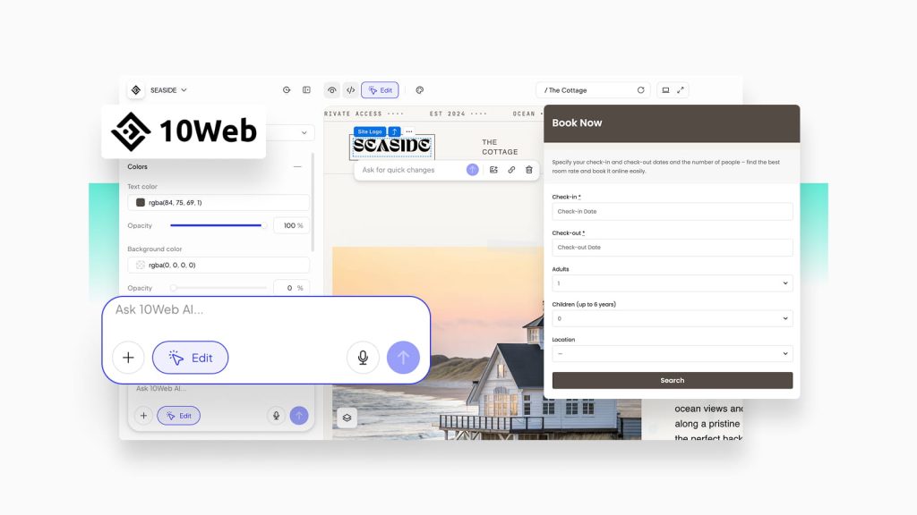 10web for hotel site review.