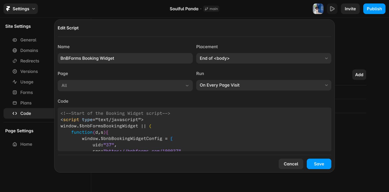 Framer code script.