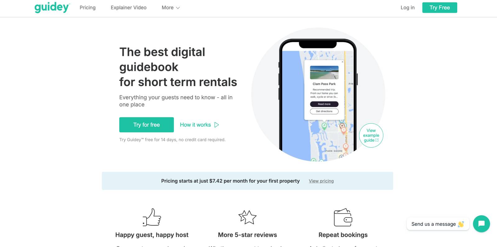 Guidey Digital Guidebooks for vacation rental hosts.