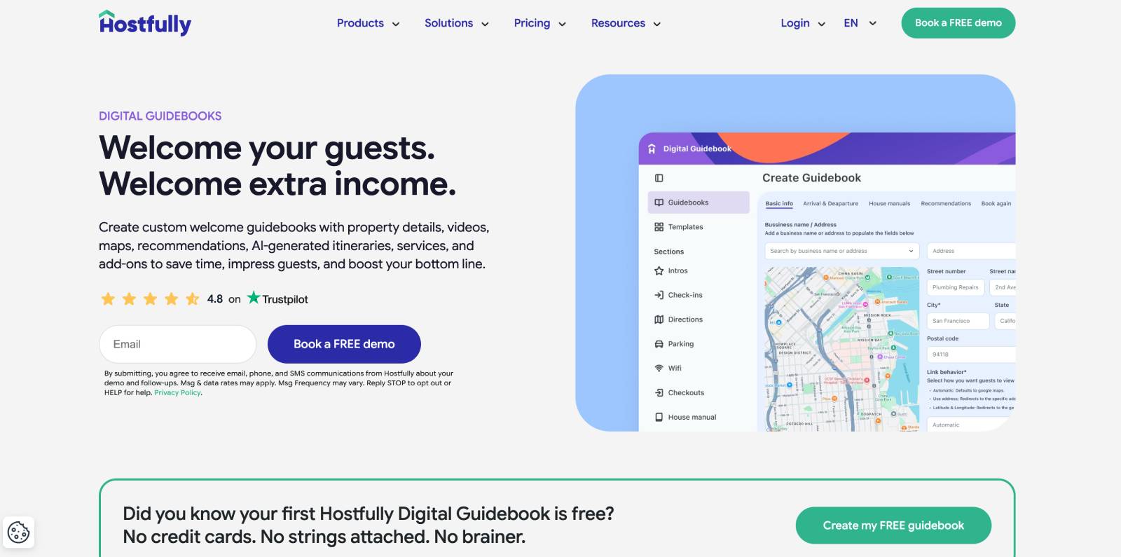 Hostfully and its digital guidebook for hosts product.