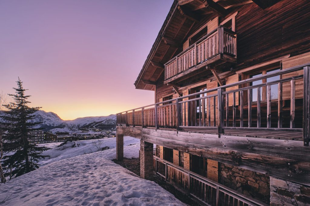 Photograph of a chalet as a single property that uses a direct booking short term rental website.