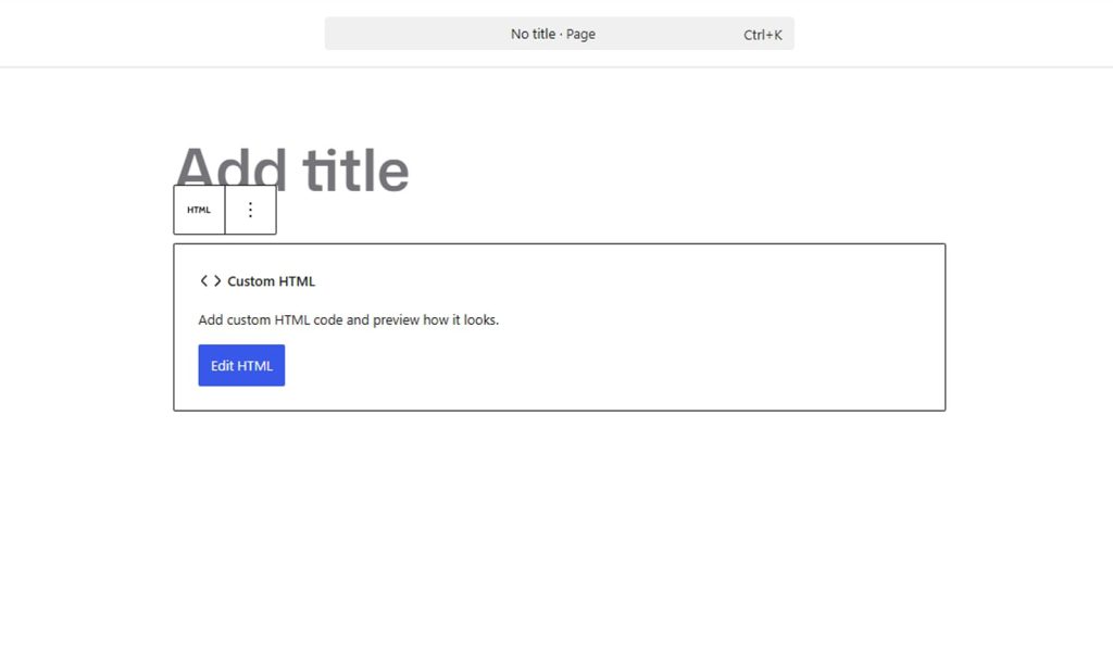 Portrait of custom HTML block in the Gutenberg editor of a direct booking short term rental website.