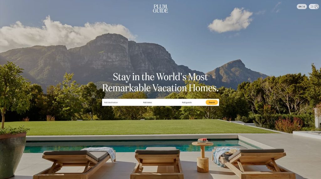 Figure of Plum Guide, a luxury-focused rental platform with secure online booking tools.