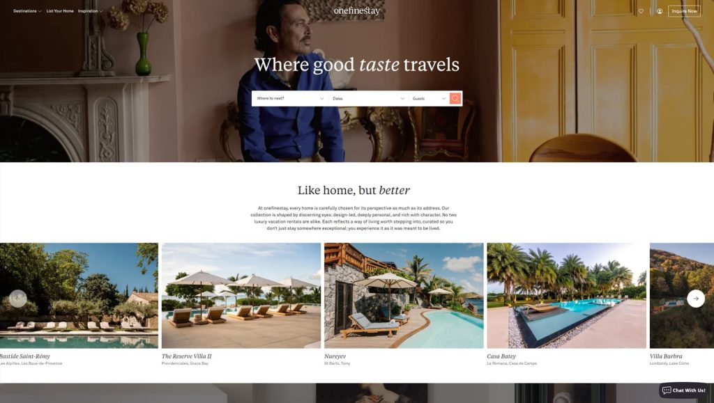 Picture of Onefinestay, a platform where to list rental property with multilingual customer service.