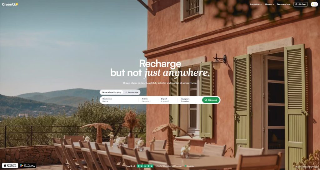 Image of GreenGo, a platform where to list rental property with real-time calendar synchronization.