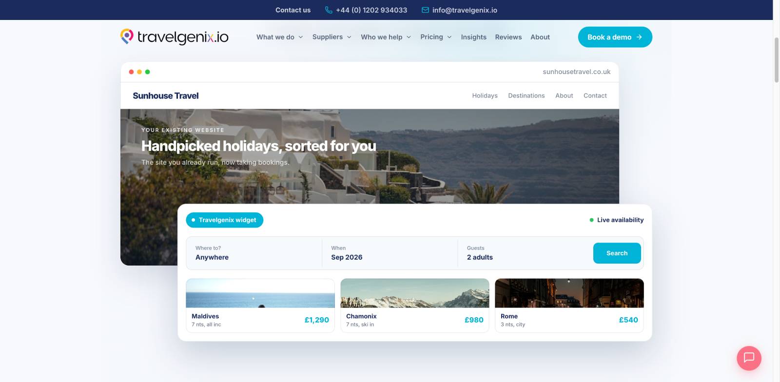 Travlegenix widgets for hotels.