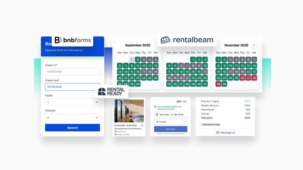Embeddable hotel booking widgets.